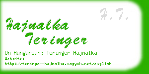 hajnalka teringer business card